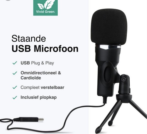 Vivit green usb mikrofon - usb,